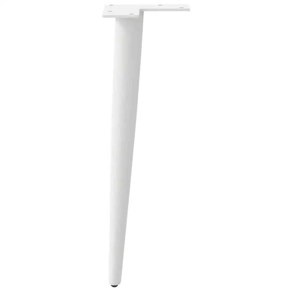 Gambe per Tavolino da Caffè Forma Conica 4 pz Bianche 42-43 cm Acciaio 4012513