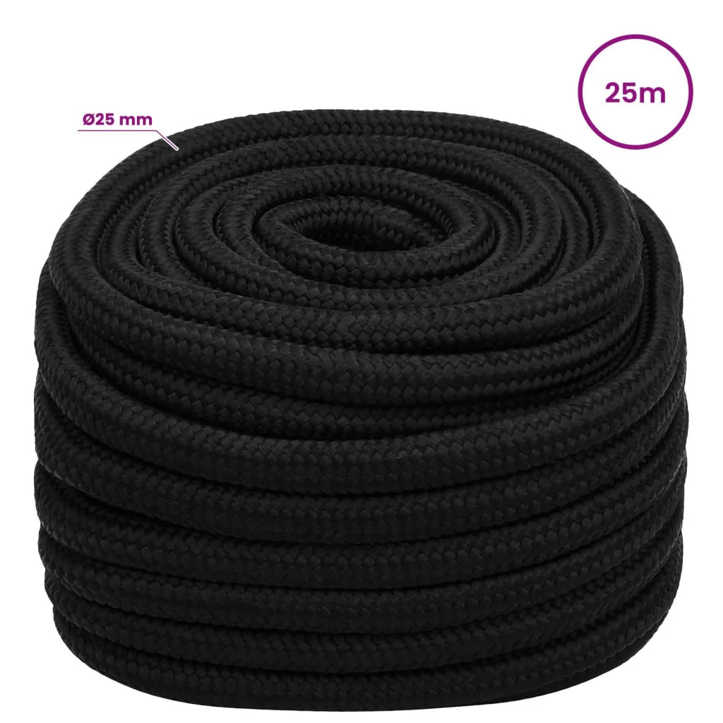 Corda multiuso 25 mm 25 m Nero Poliestere 3473400