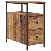 Comodino | Armadio da Notte | Mobiletto da notte con cassetto Legno vecchio 30 x 60 x 60 cm