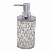 Trade Shop - Dispenser Per Sapone Liquido Argento Contemporaneo Dosatore Arredo Bagno 59100 -
