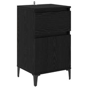 Comodino | Armadio da Notte | Mobiletto da notte Rovere Nero 40 x 35 x 70 cm Legno multistrato