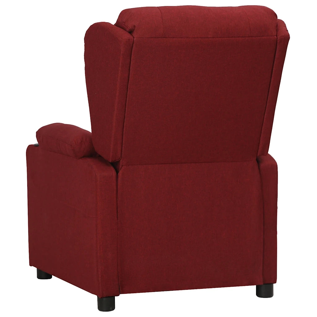 Divano Sedia-Poltrona Reclinabile in Tessuto Rosso Vino 349756