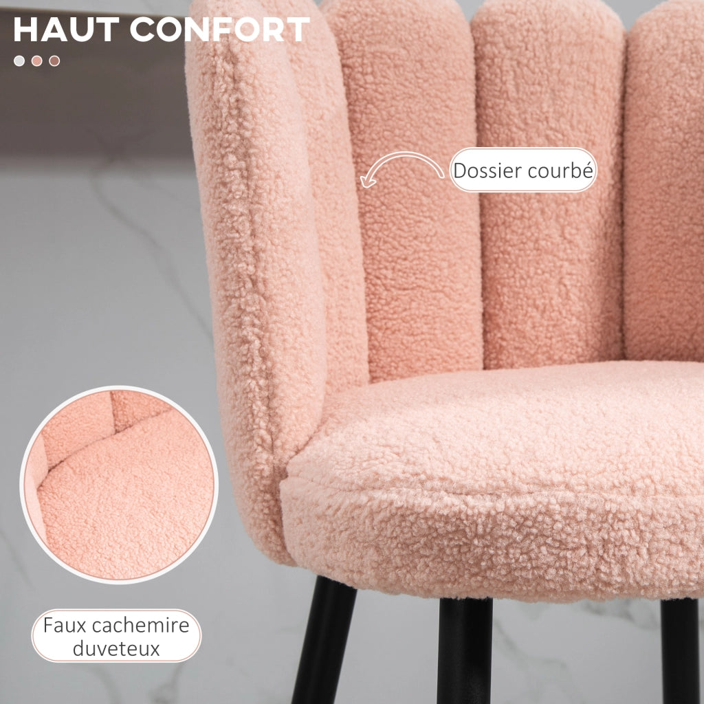 Sgabelli da Bar con Schienale e Poggiapiedi ¨C Zephmum ¨C Rosa, Acciaio, 52x53x93 cm