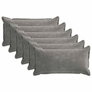 Federa 6 pcs HOUTEN Grigio Scuro 40 x 70 cm Tessuto Chenille 917853