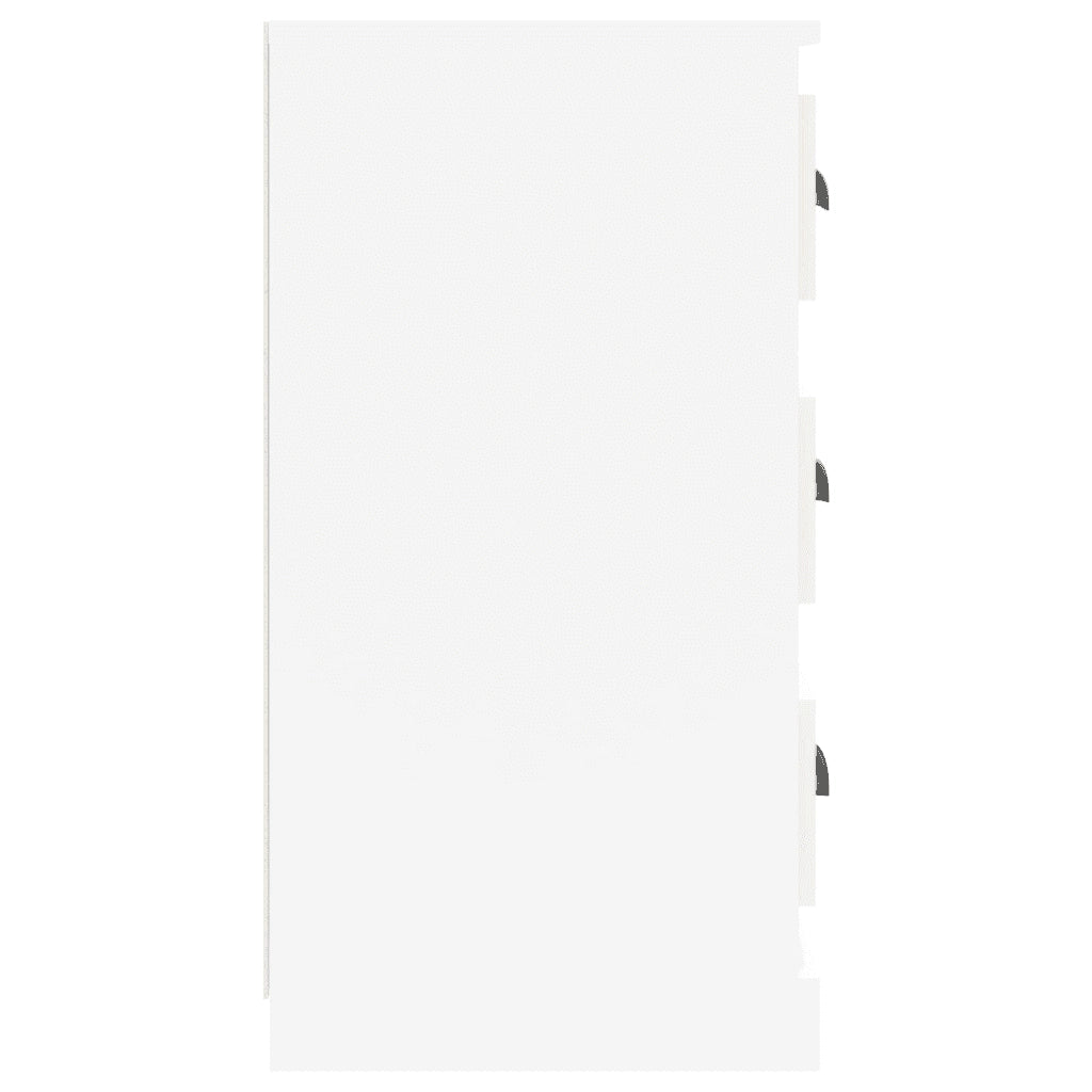 Credenza Bianco Lucido 70x35,5x67,5 cm in Legno Multistrato 816226