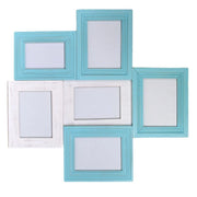 Portafoto muro legno multiplo 6p cm60x3h63,2