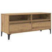 Mobile TV | Armadietto TV | Mobile Porta TV con cassetto Rovere artigianale 100 x 34,5 x 44,5 cm
