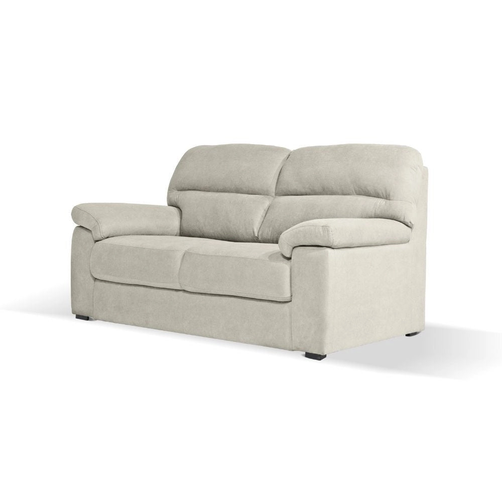 Divano Alenda 3 posti con piedini quadrati colore beige