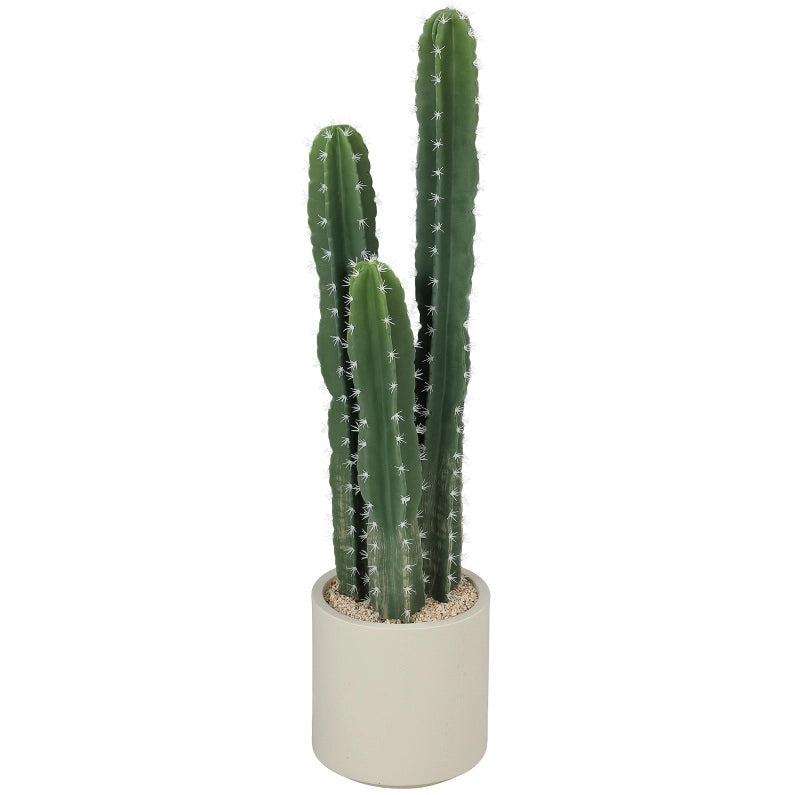 Pianta artificiale di cactus alta 95 cm con vaso decorativo, realistica, per interni
