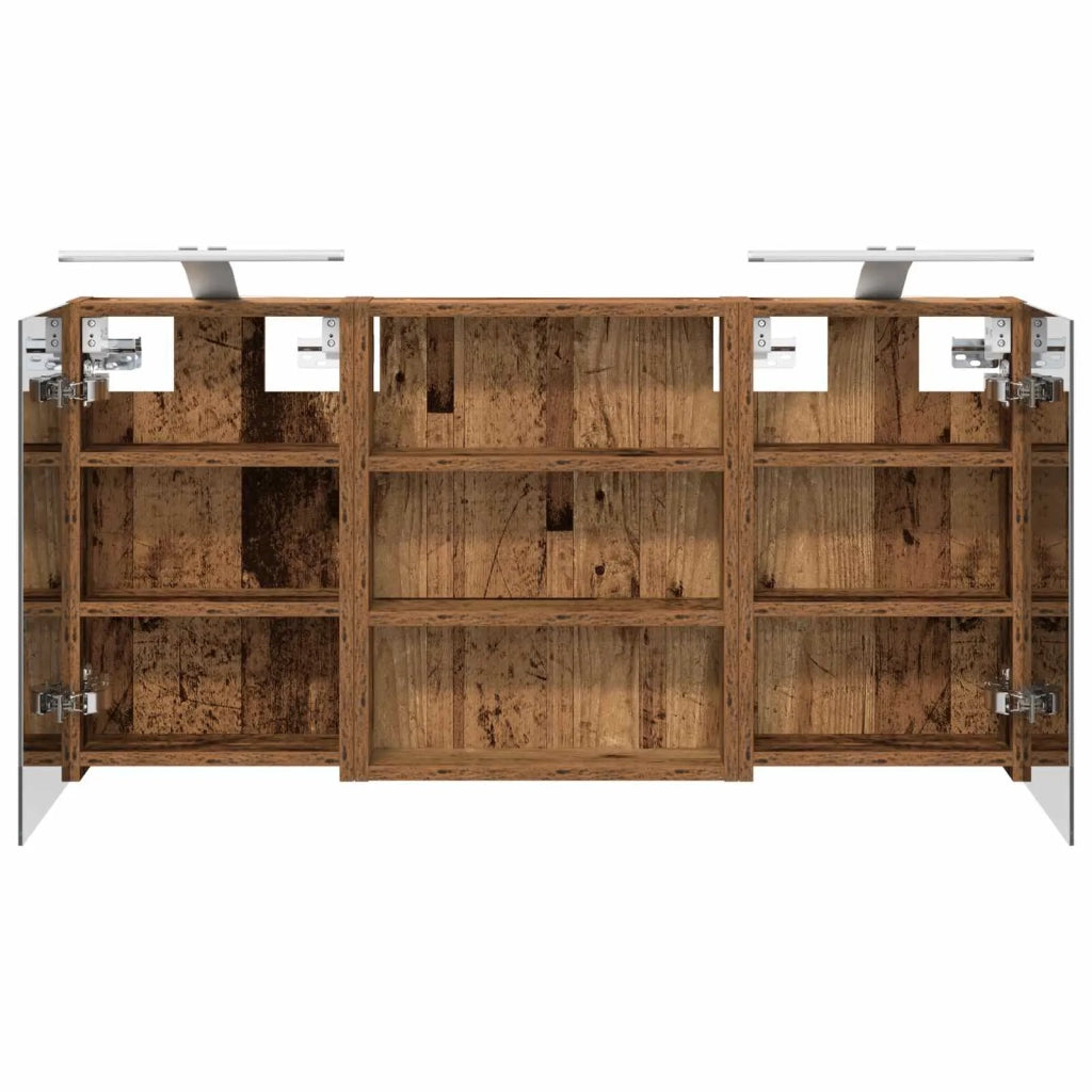 Set di Armadi da Bagno | Armadio da bagno con lo scaffale 3 pz 100 x 10,5 x 50 cm