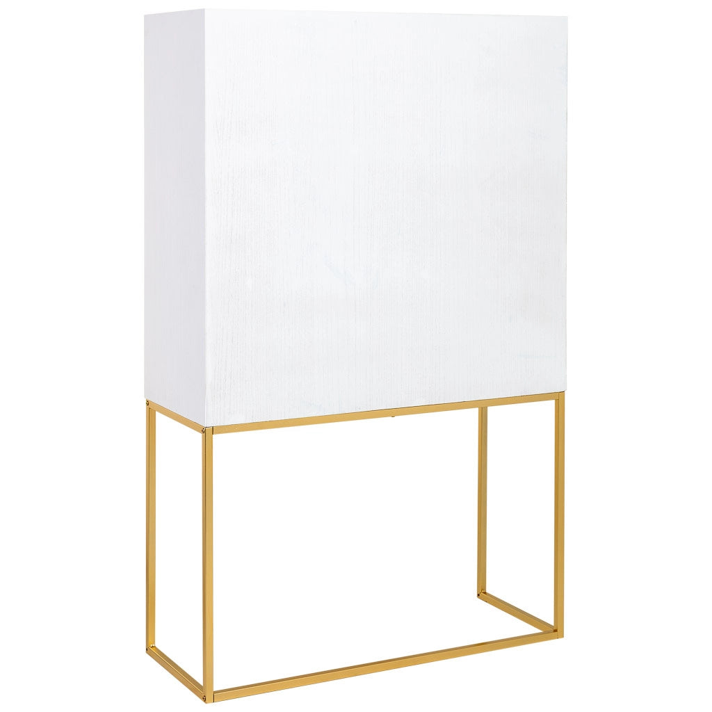 Armadio 2 ante in legno e metallo 100x40x160h cm