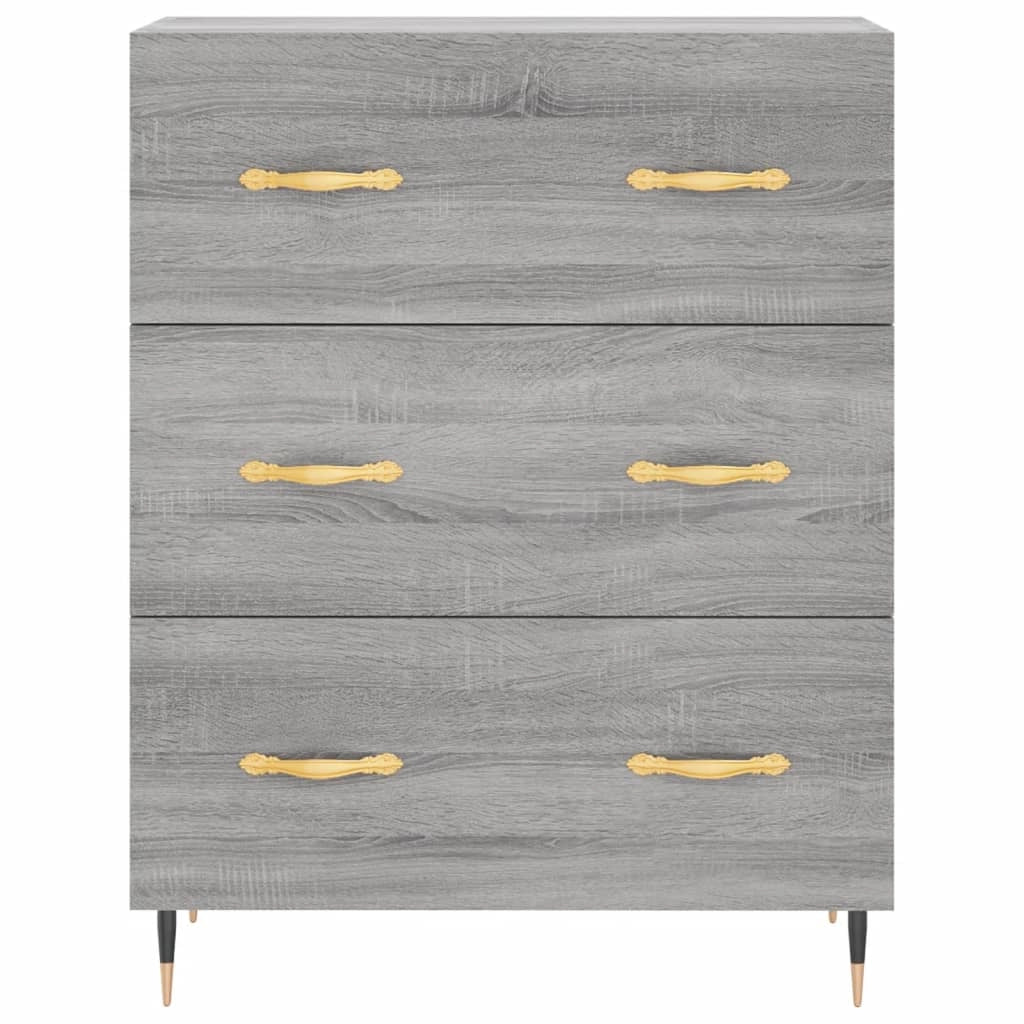 Buffet credenza cassettiera armadio mobile contenitore organizer cucina soggiorno Sonoma 69,5 x 34 x 90 cm legno ingegnerizzato grigio 02_0036478