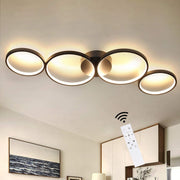 ZMH Lampada da soffitto LED moderna 4 anelli fiamma telecomando per soggiorno