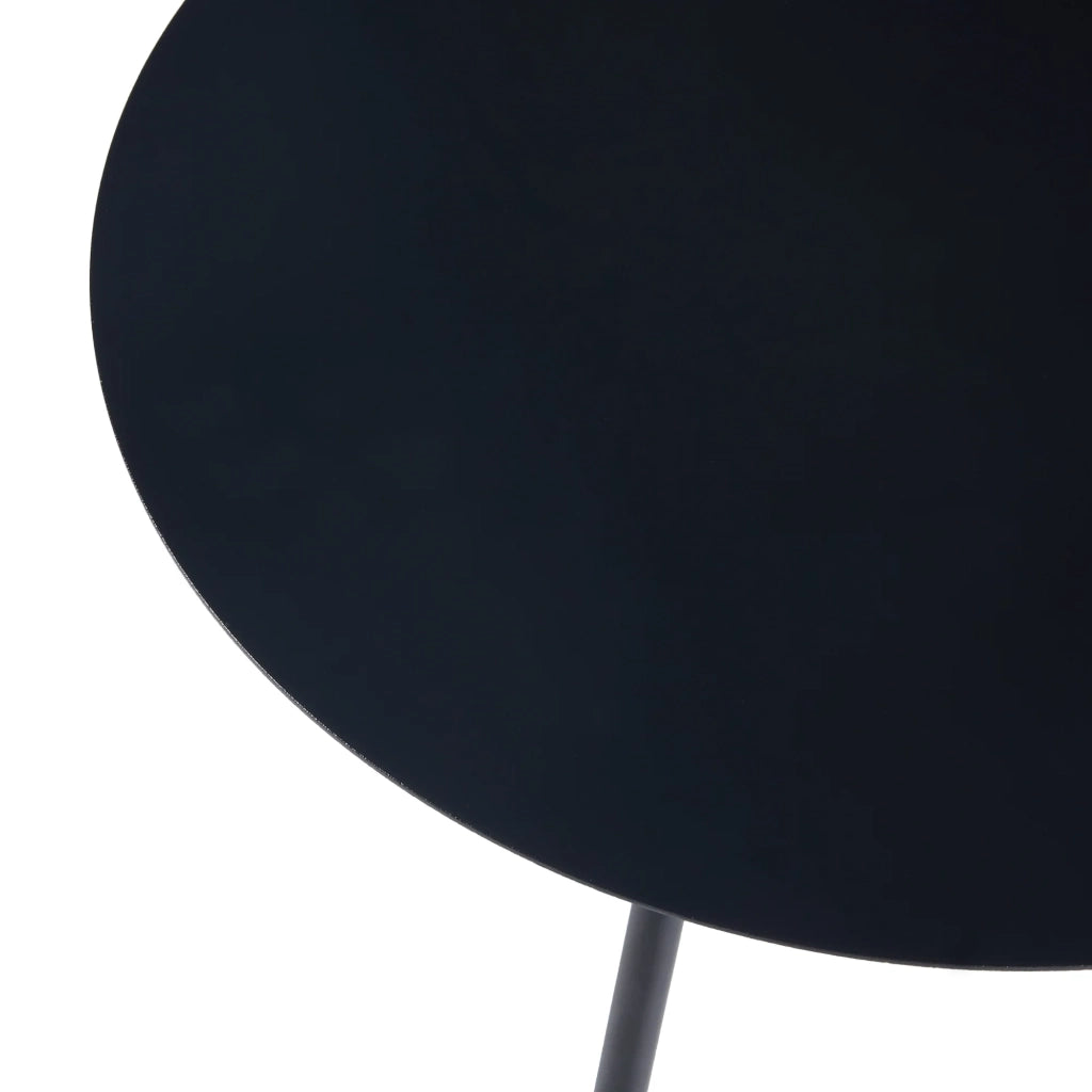 Tavolino con piano rotondo in metallo 45 x 40 cm nero 03_0010967