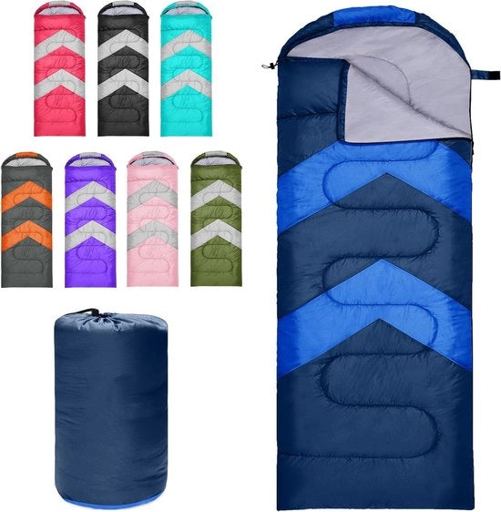 Sacco da campeggio ultralight compattibile per adulti - 3-4 stagioni - leggero - impermeabile