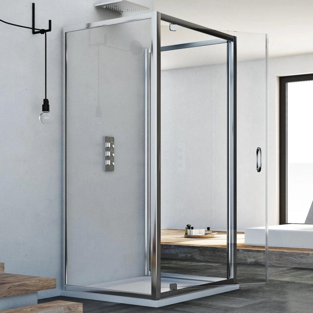 Box Doccia 3 lati 70x90x70 AP. 90 CM H185 trasparente mod. Sintesi TRIO 1 Anta