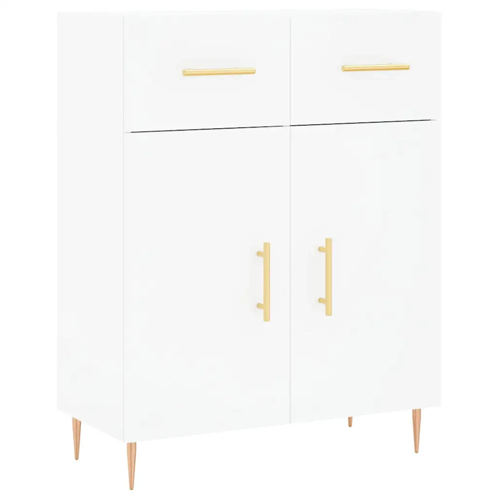 vidaXL Credenza Bianca 69,5x34x180 cm in Legno Multistrato