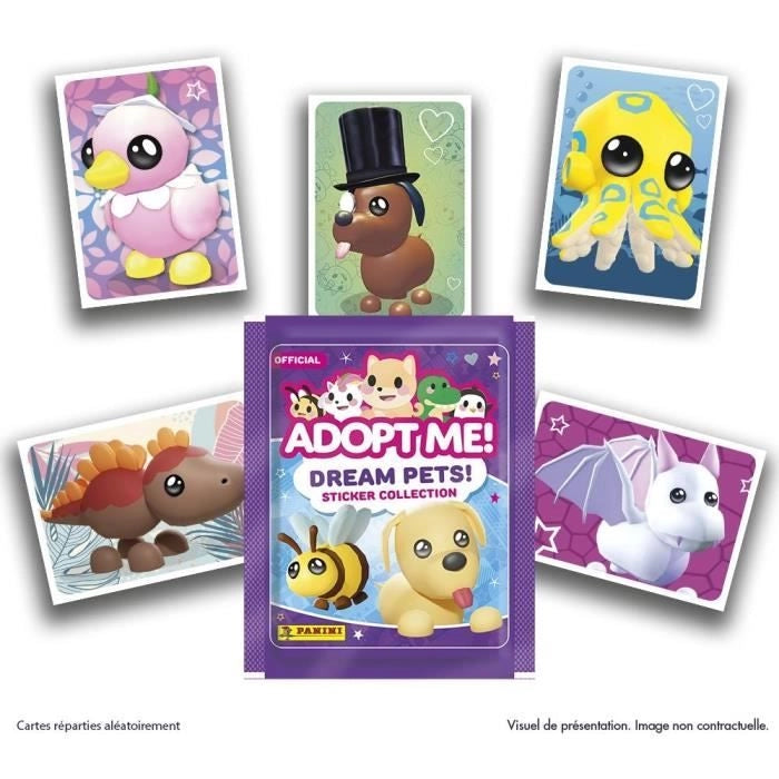 Adesivi - PANINI - Adottami! Roblox - blister da 6 tasche - 1 carta in edizione limitata - 35 adesivi