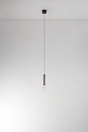Lampada a Sospensione in Vetro Borosilicato Fumé Specchiato e Grigio Titanio, LED 8W Dimmerabile, Design Moderno ed Elegante - Perenz