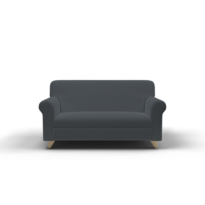 Copridivano Elasticizzato 1 Posto in Poliestere Leslie Grigio Scuro