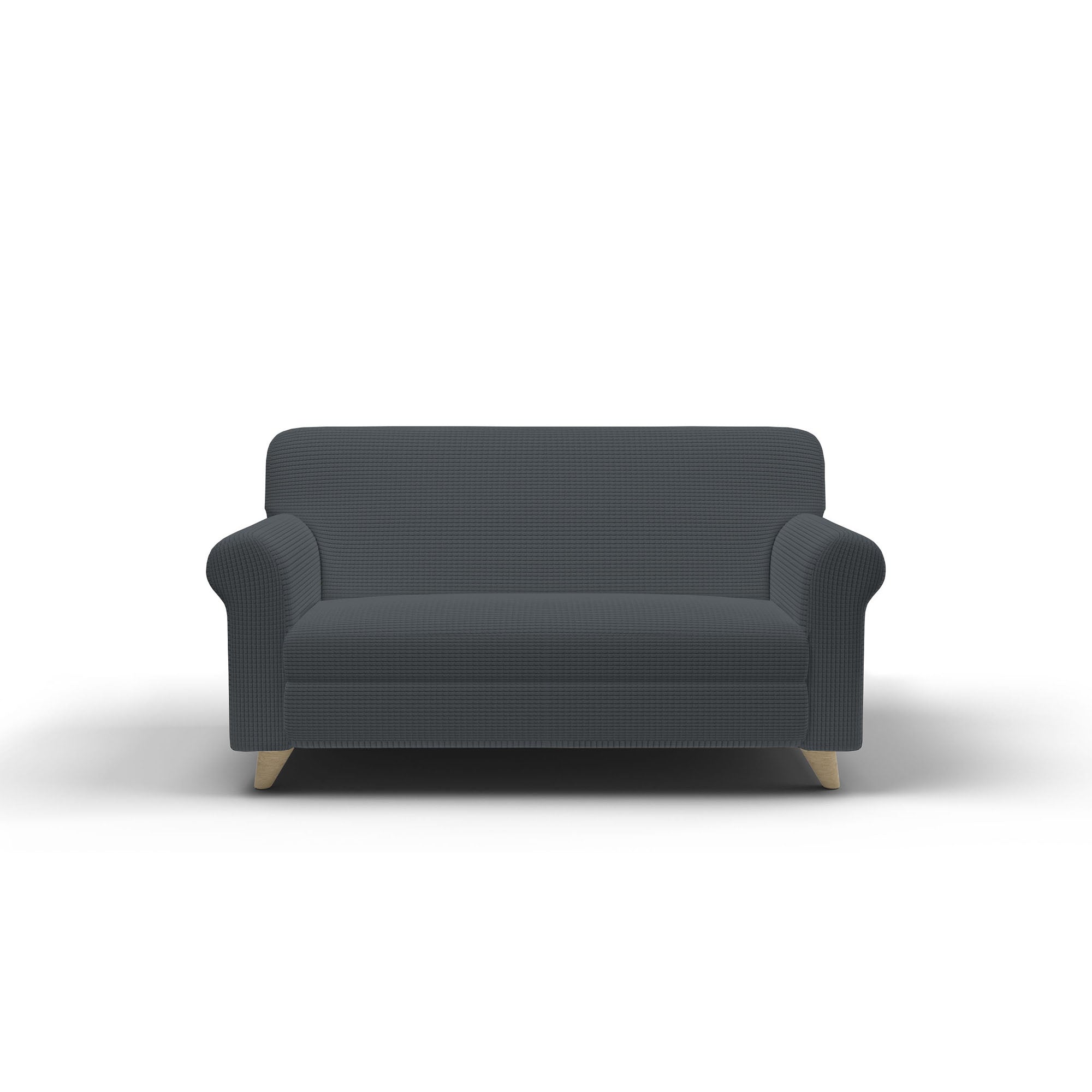 Copridivano Elasticizzato 2 Posti in Poliestere Leslie Grigio Scuro