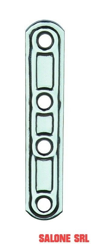 PIASTRA INOX DIRITTA 4 FORI ART.163IN MM.60 CONF.20 PEZZI