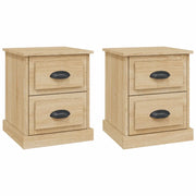 Set di 2 Comodini | Armadio da Notte | Mobiletto da notte Rovere Sonoma 39x39x47,5 cm in Legno Multistrato