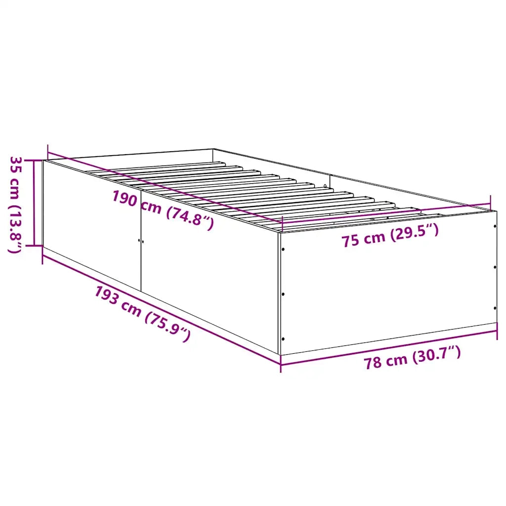 Giroletto Bianco 75x190 cm in Legno Multistrato 841986