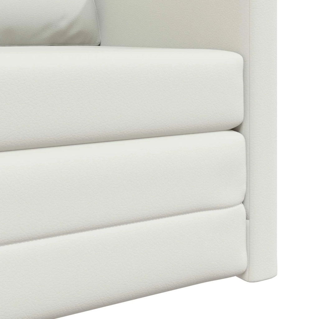 Divano letto 60cm Bianco Pelle Artificiale 4106636