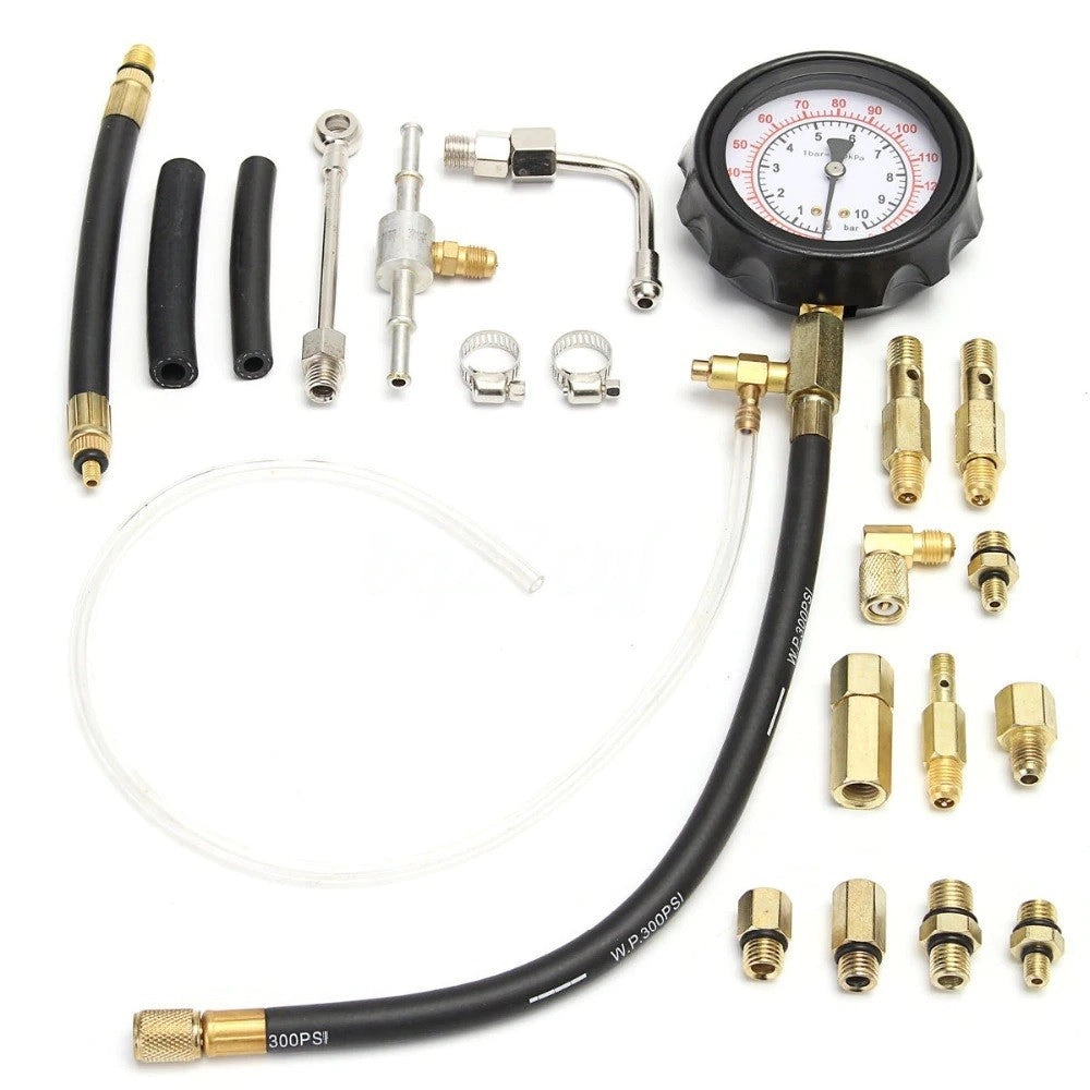 Trade Shop - Kit Tester Pressione Di Compressione Motore Misuratore Pistone Cilindri 20pz -