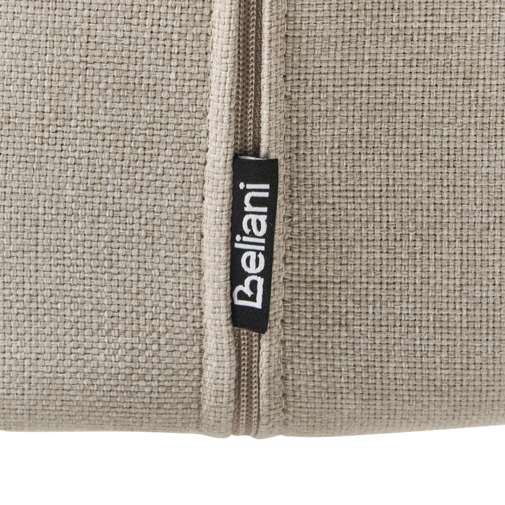 Set di 2 poltrone da giardino Beige Rivestimento in tessuto Gambe d'acciaio Arredamento da interno per esterni Resistente alle intemperie