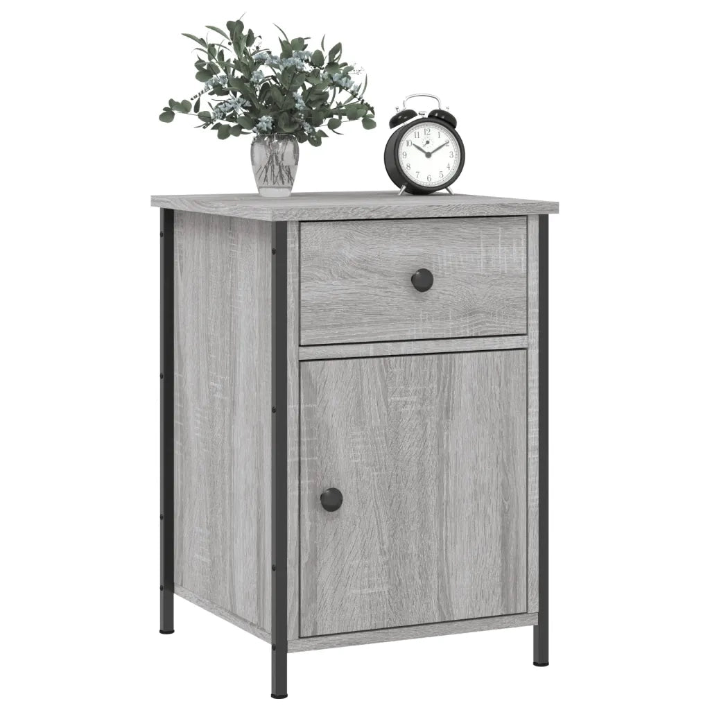 Comodino Grigio Sonoma 40x42x60 cm in Legno Multistratocod mxl 103869