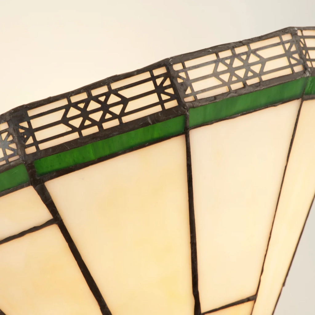 Applique Classica New York Acciaio Nero Vetro Verde 1 Luce E14