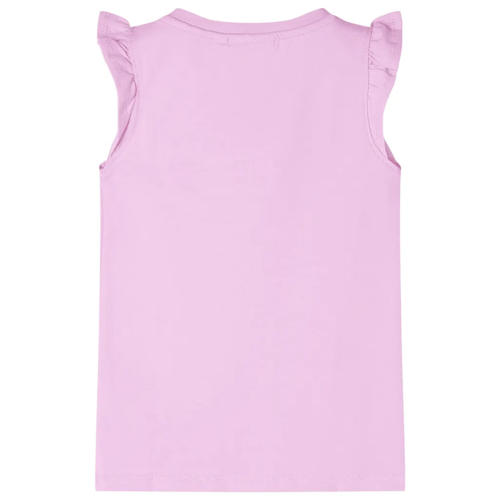 Maglietta da Bambina con Maniche Volant Lilla 128cod mxl 134001