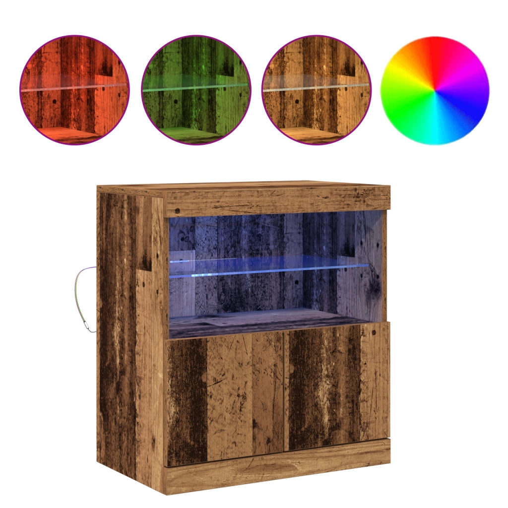 Mobile con luci a LED Legno Vecchio 60x37x67 cm
