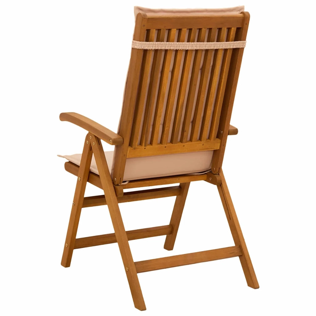 Sedie da giardino reclinabili 4 pz Naturale 3434466