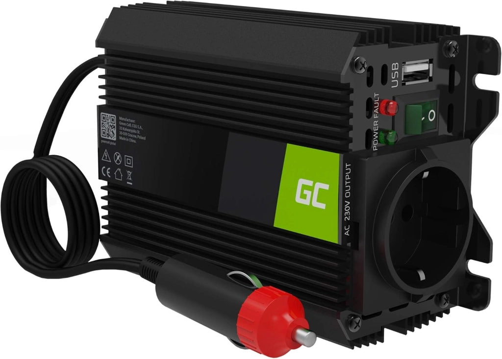 Green Cell PRO 2000W/4000W 12V 220V/230V Onda Pura Inverter Invertitore di Tensione Fotovoltaico DC AC per Camper Auto Convertitore di Potenza, Trasformatore sinusoidale Pura USB