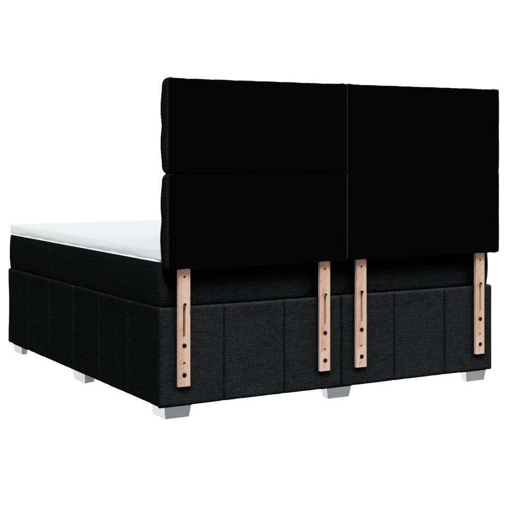Giroletto a Molle con Materasso Nero 180x200 cm in Tessuto 3291756
