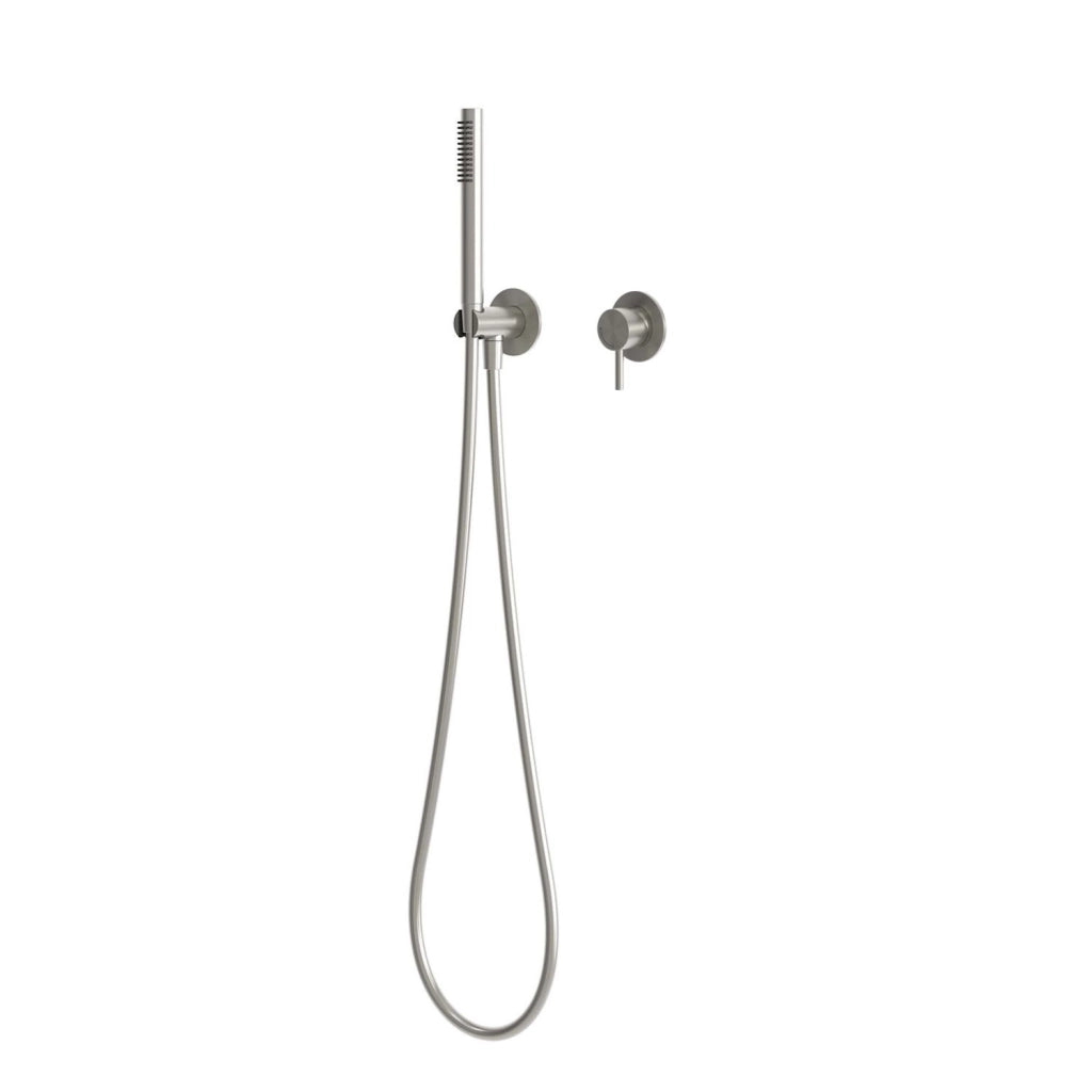 SINED Kit doccino a muro per acqua fredda inox acciaio inox 316L satinato resistente a corrosione e salsedine LEVANTE 316L