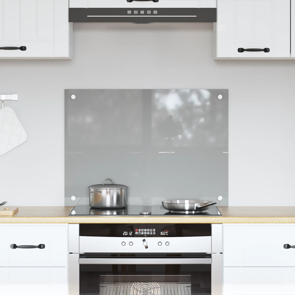 Schienale Cucina Grigio Chiaro 70x50x0,6 cm Vetro Temperato
