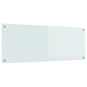 Paraschizzi da cucina moderno ed elegante 110 x 40 cm resistente al calore finitura in vetro bianco chic 02_0058471