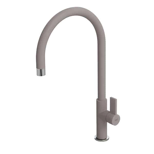 Rubinetto Miscelatore Cucina Elleci Volta Granitek Grigio Tortora MGKVTA43