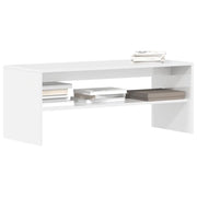 Mobile Porta TV Bianco Lucido 100x40x40 cm in Legno Multistrato