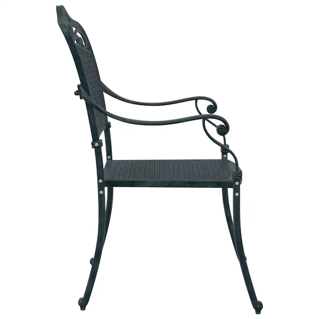 Sedia da Giardino 2 pcs Verde 64 x 62 x 93cm Alluminio 42002381