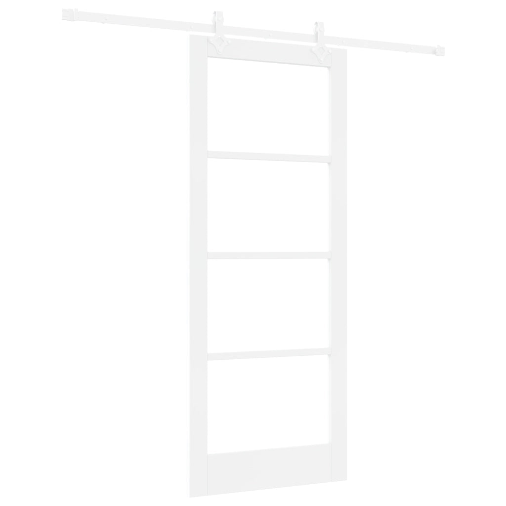Set di porte scorrevoli  con hardware bianco 83x202 cm in legno massello di pino