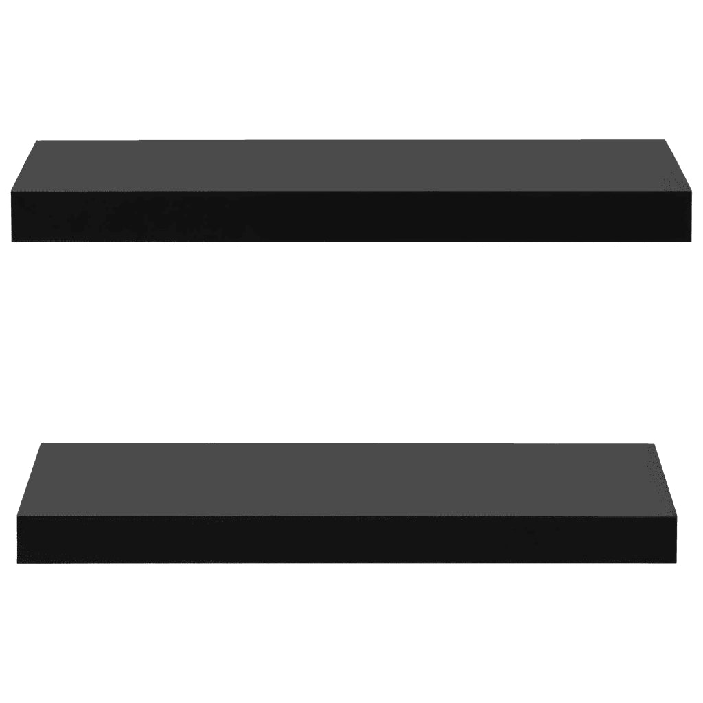 Mensole a Muro Galleggianti 2 pz Nere 40x20x3,8 cm 288200