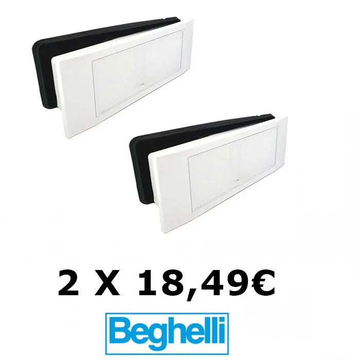 2 Lampade d'emergenza ricaricabile LED Beghelli 1499L, 11W, 8 ore di autonomia, 130 Lumen, IP40, Installabile a parete o incasso