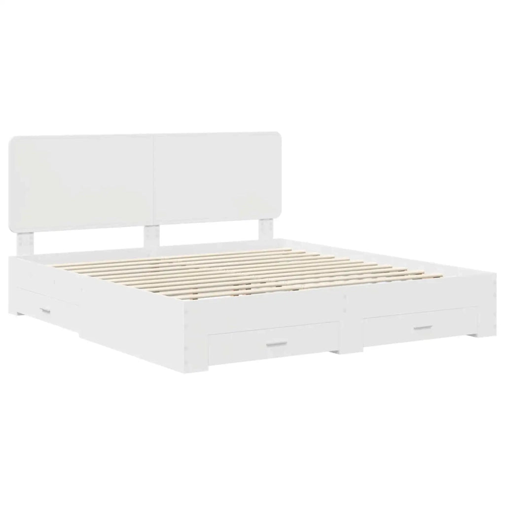 Struttura del letto Bianco 180 x 200 cm Legno multistrato 3412749