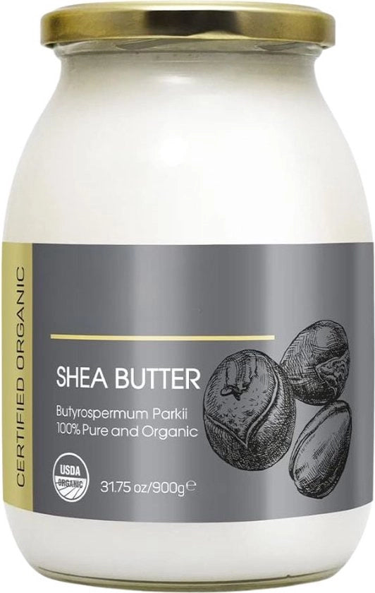 Burro di Shea 100% - Olio di Shea Raffinato - Burro di Shea Biologico - Cura della Pelle Purificante e Naturale - Idratante e Nutriente - 900 g
