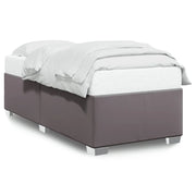 Letto singolo | Letto per adulti | Giroletto Grigio 90x190 cm in Similpelle